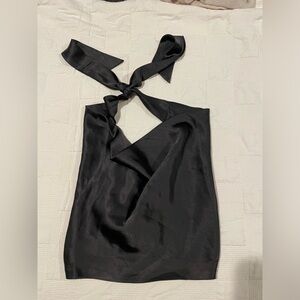 Princess Polly Cropped Silk Backless Top